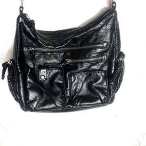 Bueno Black Soft Buttery Leather Multi Pockets/Dividers